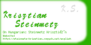 krisztian steinmetz business card